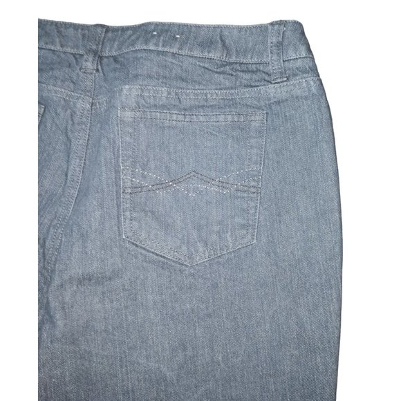 St Johns Bay Jeans Womens Size 14 Straight Leg Gray Denim Stretch - Picture 11 of 12
